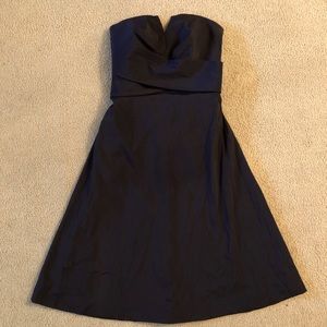 White House Black Market Black Sleeveless Strapless Dress
